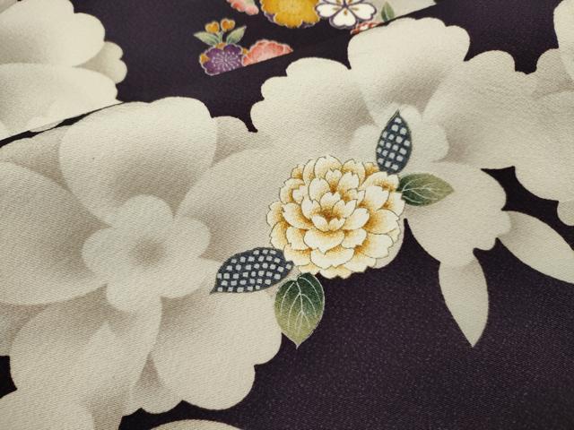 平和屋着物●上質な小紋　草花文　正絹　逸品　CABJ2474ze