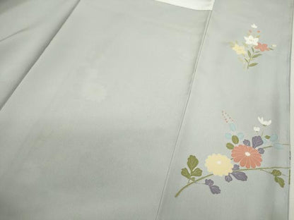 平和屋着物●訪問着　駒刺繍　花籠文　暈し染め　金彩　正絹　逸品　未使用　CABJ2477ze
