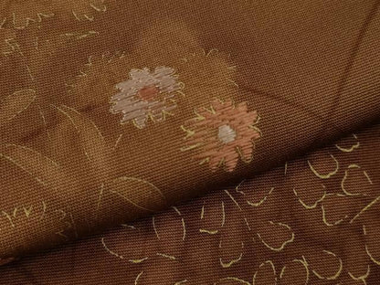 平和屋着物●訪問着　刺繍　草花文　暈し染め　金彩　正絹　逸品　CABJ2478ze