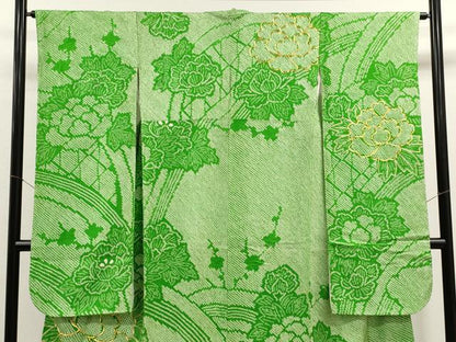 平和屋着物●豪華振袖　駒刺繍　絞り　牡丹　やまと謹製　正絹　逸品　CABJ2481ze