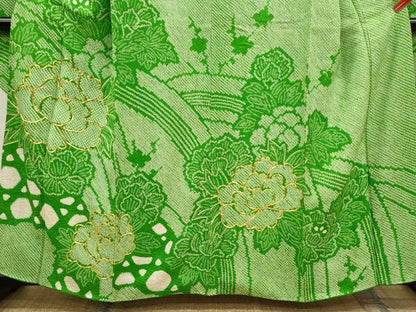 平和屋着物●豪華振袖　駒刺繍　絞り　牡丹　やまと謹製　正絹　逸品　CABJ2481ze