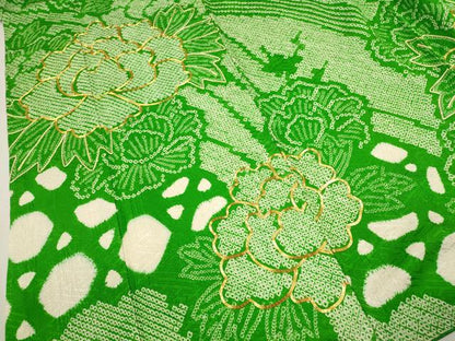 平和屋着物●豪華振袖　駒刺繍　絞り　牡丹　やまと謹製　正絹　逸品　CABJ2481ze