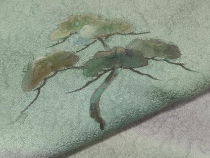 平和屋着物●訪問着　大矢博司　和紙　枝松文　暈し染め　仮絵羽　正絹　逸品　未使用　CABJ2487ze
