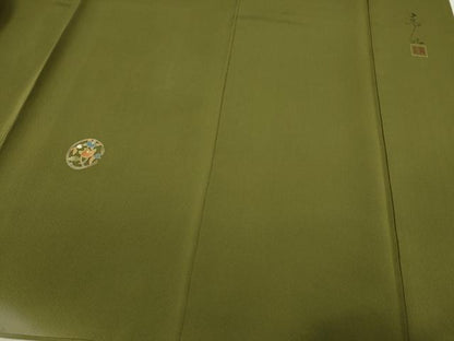 平和屋着物●友禅作家の巨匠　浅井青仁　色留訪問着　枝花丸文　暈し染め　金彩　正絹　逸品　CABJ2490ze