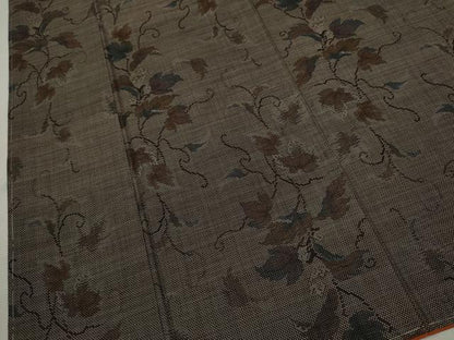 平和屋着物●本場大島紬　9マルキ　唐草文　正絹　逸品　未使用　CABJ2491ze