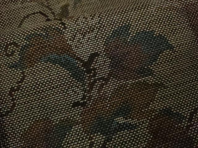 平和屋着物●本場大島紬　9マルキ　唐草文　正絹　逸品　未使用　CABJ2491ze