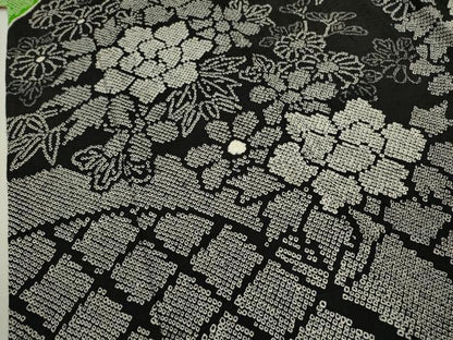 平和屋着物●豪華振袖　総絞り　籬草花文　正絹　逸品　CABJ2495ze