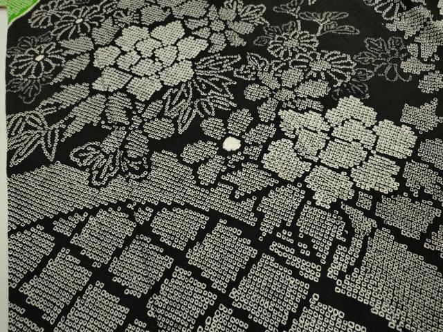 平和屋着物●豪華振袖　総絞り　籬草花文　正絹　逸品　CABJ2495ze