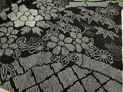 平和屋着物●豪華振袖　総絞り　籬草花文　正絹　逸品　CABJ2495ze