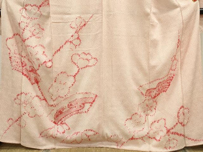 平和屋着物●豪華振袖　総絞り　地紙枝梅文　正絹　逸品　CABJ2497ze