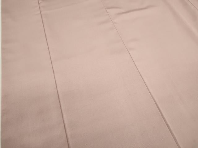 平和屋着物●上質な色無地　御召縮緬　薄柿色　正絹　逸品　CABJ2500ze