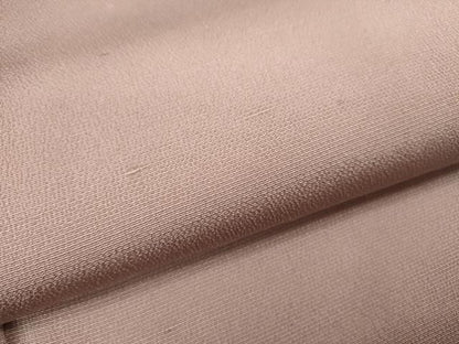 平和屋着物●上質な色無地　御召縮緬　薄柿色　正絹　逸品　CABJ2500ze