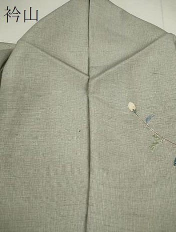 平和屋着物●訪問着　友禅　紬地　枝花文　暈し染め　正絹　逸品　CABJ2508ze