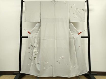 平和屋着物●訪問着　友禅　作家物　枝花文　正絹　逸品　CABJ2513ze