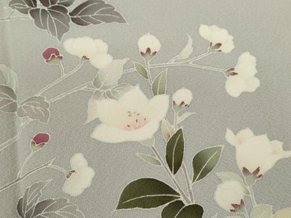 平和屋着物●訪問着　友禅　作家物　枝花文　正絹　逸品　CABJ2513ze
