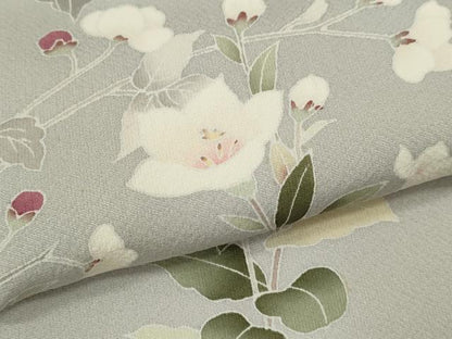 平和屋着物●訪問着　友禅　作家物　枝花文　正絹　逸品　CABJ2513ze