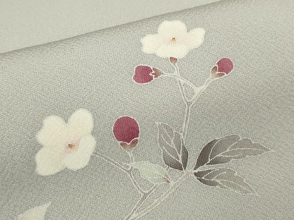平和屋着物●訪問着　友禅　作家物　枝花文　正絹　逸品　CABJ2513ze