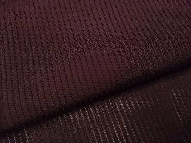平和屋着物＊夏物　色無地　縦絽　似せ紫色　正絹　逸品　CABJ2520ze