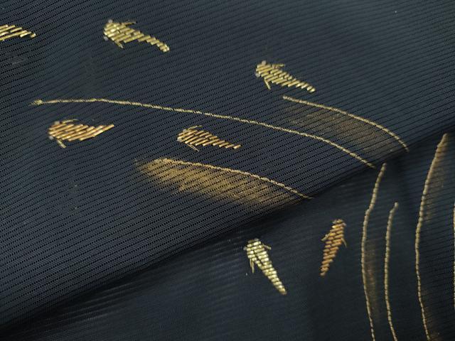 平和屋着物＊夏物　訪問着　絽　竹屋町刺繍　魚　金彩　正絹　逸品　CABJ2521ze