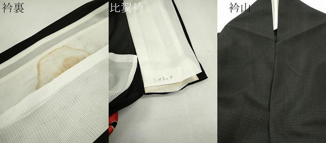 平和屋着物＊夏物　黒留袖　絽　総刺繍　カトレア　金銀糸　洗える着物　CABJ2526ze