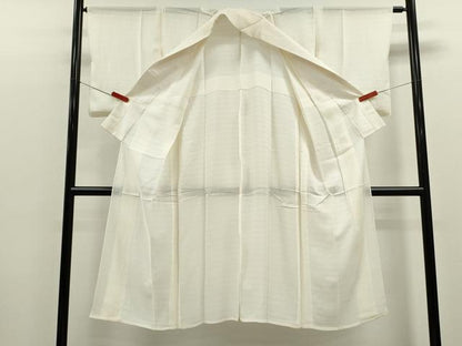 平和屋着物＊夏物　長襦袢　変わり絽　生成り色　正絹　逸品　CABJ2528ze