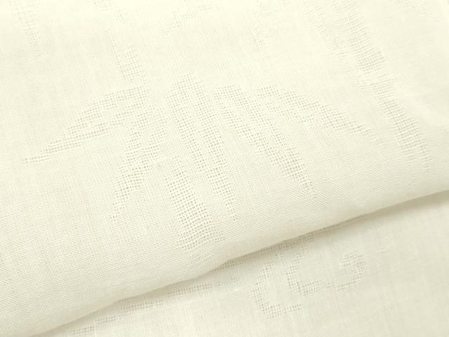 平和屋着物＊夏物　長襦袢　流水笹紋紗　生成り色　麻　逸品　CABJ2529ze