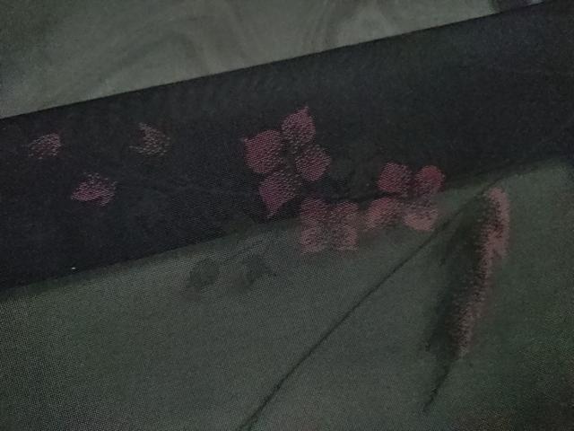 平和屋着物＊夏物　小紋　紗　枝花文　正絹　逸品　未使用　CABJ2532ze