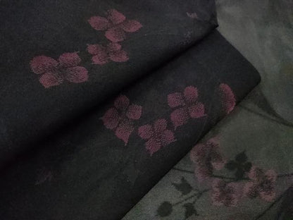 平和屋着物＊夏物　小紋　紗　枝花文　正絹　逸品　未使用　CABJ2532ze