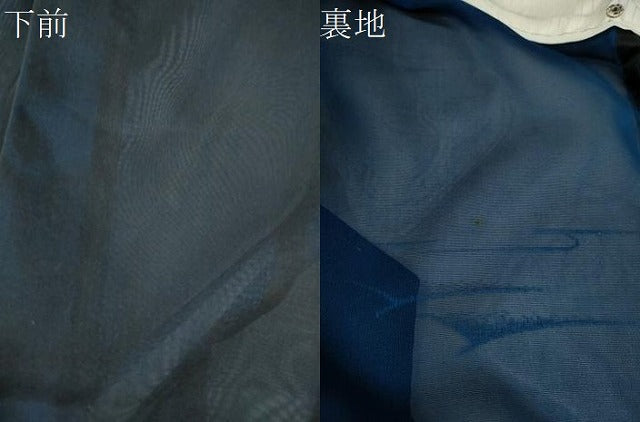 平和屋着物＊夏物　小紋　紗　遠山文　正絹　逸品　CABJ2534ze