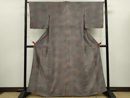 平和屋着物＊夏物　小紋　作家物　絽縮緬　霞文　正絹　逸品　CABJ2539ze