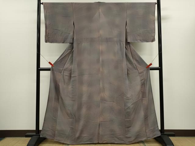 平和屋着物＊夏物　小紋　作家物　絽縮緬　霞文　正絹　逸品　CABJ2539ze