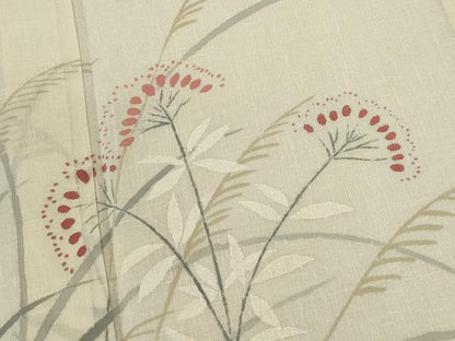 平和屋着物＊夏物　訪問着　紗紬　草花文　ますいわ屋扱い　正絹　逸品　CABJ2546ze