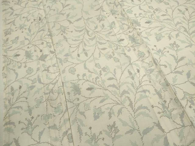 平和屋着物＊夏物　本場大島紬　夏大島　白大島　枝更紗花文　正絹　逸品　CABJ2548ze
