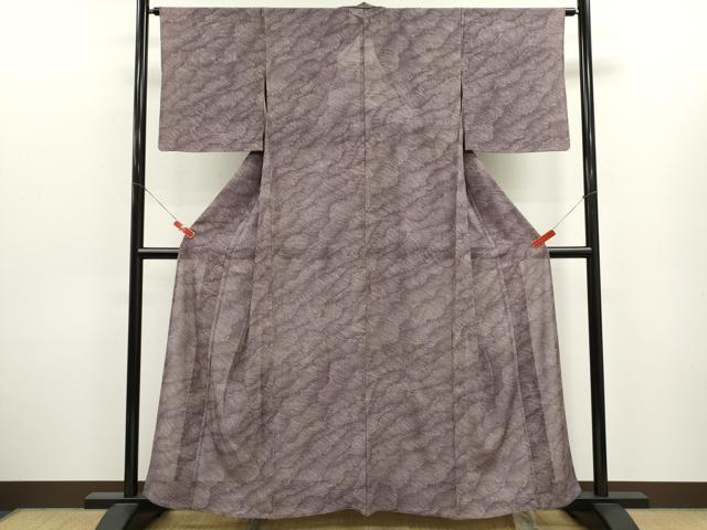 平和屋着物＊夏物　江戸小紋　廣瀬雄望　絽　立波文　正絹　逸品　CABJ2549ze