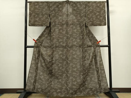 平和屋着物＊夏物　紗紬　風景文　正絹　逸品　CABJ2555ze