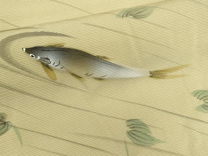 平和屋着物＊夏物　訪問着　絽　手描き　魚　暈し染め　正絹　逸品　CABJ2556ze
