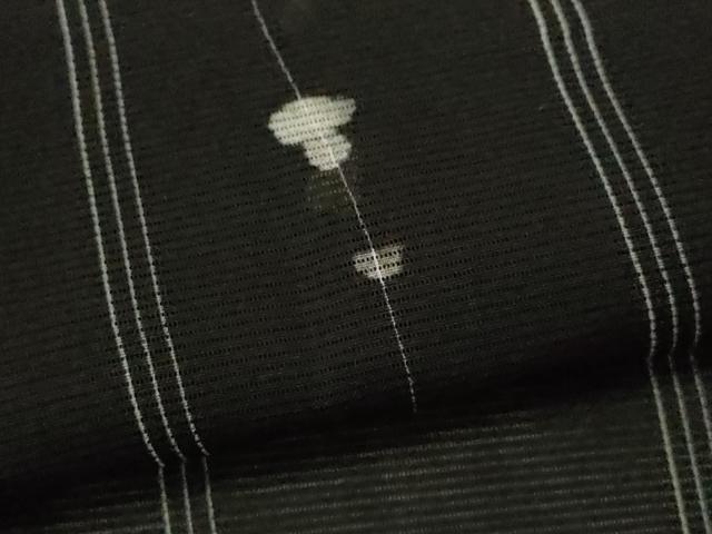 平和屋着物＊夏物　小紋　絽　吉祥文　黒地　正絹　逸品　CABJ2562ze