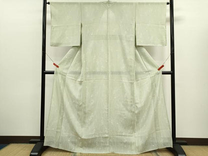 平和屋着物＊夏物　小紋　絽　草花文　正絹　逸品　CABJ2563ze