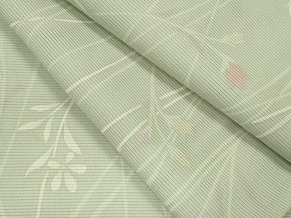 平和屋着物＊夏物　小紋　絽　草花文　正絹　逸品　CABJ2563ze