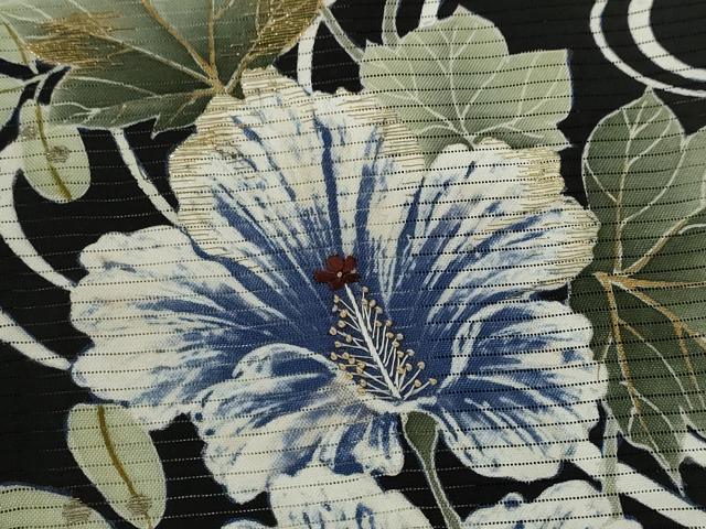 平和屋着物＊中国三大刺繍　相良刺繍　夏物　黒留袖　駒刺繍　絽　草花文　金彩　正絹　逸品　CABJ2564ze
