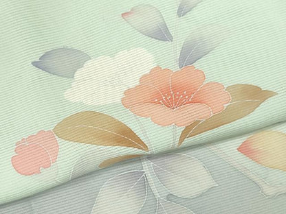 平和屋着物＊夏物　訪問着　絽　枝花文　暈し染め　正絹　逸品　CABJ2569ze