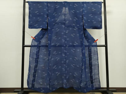 平和屋着物＊夏物　紗紬　青海波　正絹　逸品　CABJ2570ze