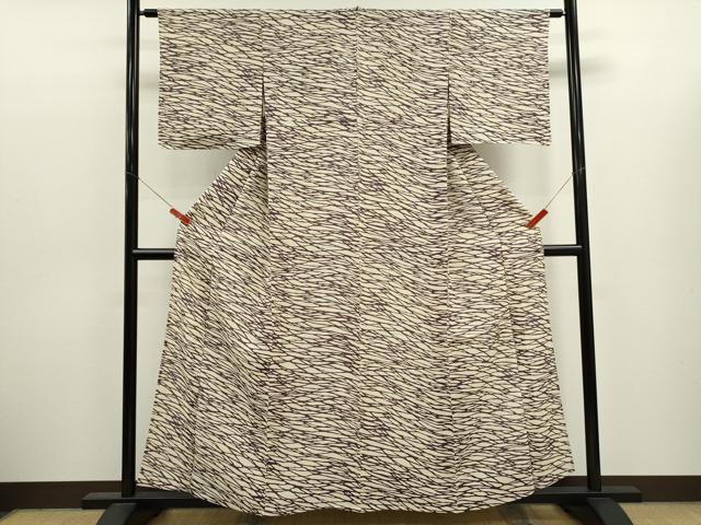 平和屋着物＊夏物　小紋　絽　抽象文　正絹　逸品　CABJ2571ze