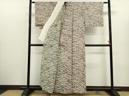 平和屋着物＊夏物　小紋　絽　抽象文　正絹　逸品　CABJ2571ze