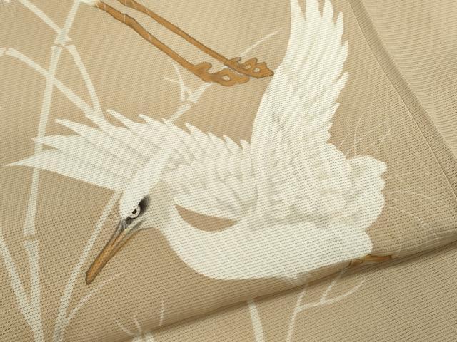 平和屋着物＊夏物　訪問着　絽　手描き　鷺　正絹　逸品　CABJ2576ze