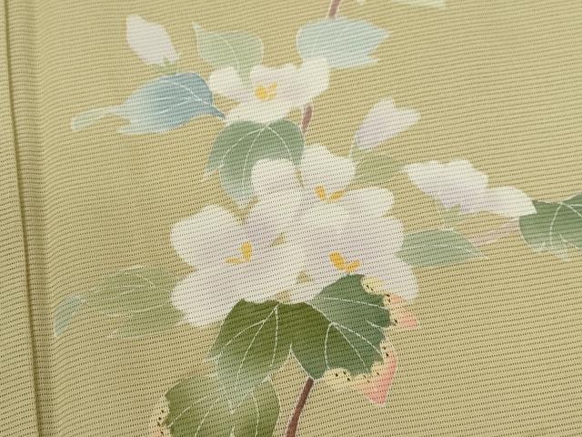 平和屋着物＊本加賀友禅作家　南克治　夏物　訪問着　絽　枝花文　ますいわ屋扱い　正絹　逸品　CABJ2578ze