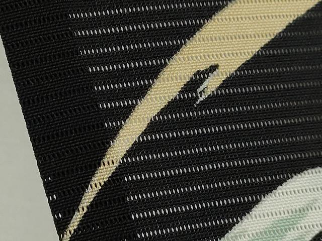 平和屋着物＊夏物　小紋　絽　抽象文　黒地　正絹　逸品　CABJ2579ze