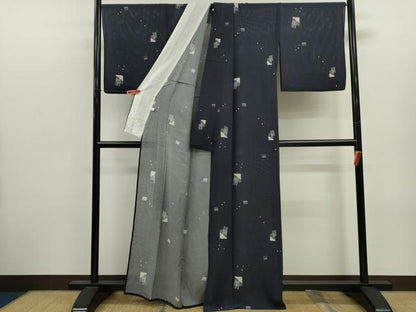 平和屋着物＊夏物　小紋　絽　源氏香舞花文　正絹　逸品　CABJ2580ze
