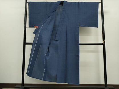 平和屋着物∴男性　夏物　阿波しじら織　浴衣　綿　逸品　CABJ2594ze