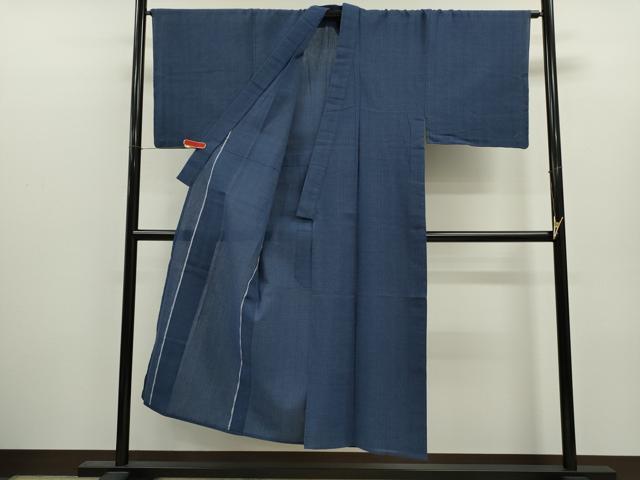 平和屋着物∴男性　夏物　阿波しじら織　浴衣　綿　逸品　CABJ2594ze